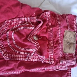 True Religion Red Jeans size 34
